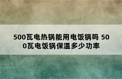 500瓦电热锅能用电饭锅吗 500瓦电饭锅保温多少功率